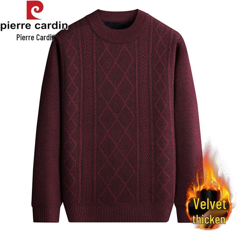 Pierre Cardin Men's Thermal Fleece-Lined Knit Pullover Sweater