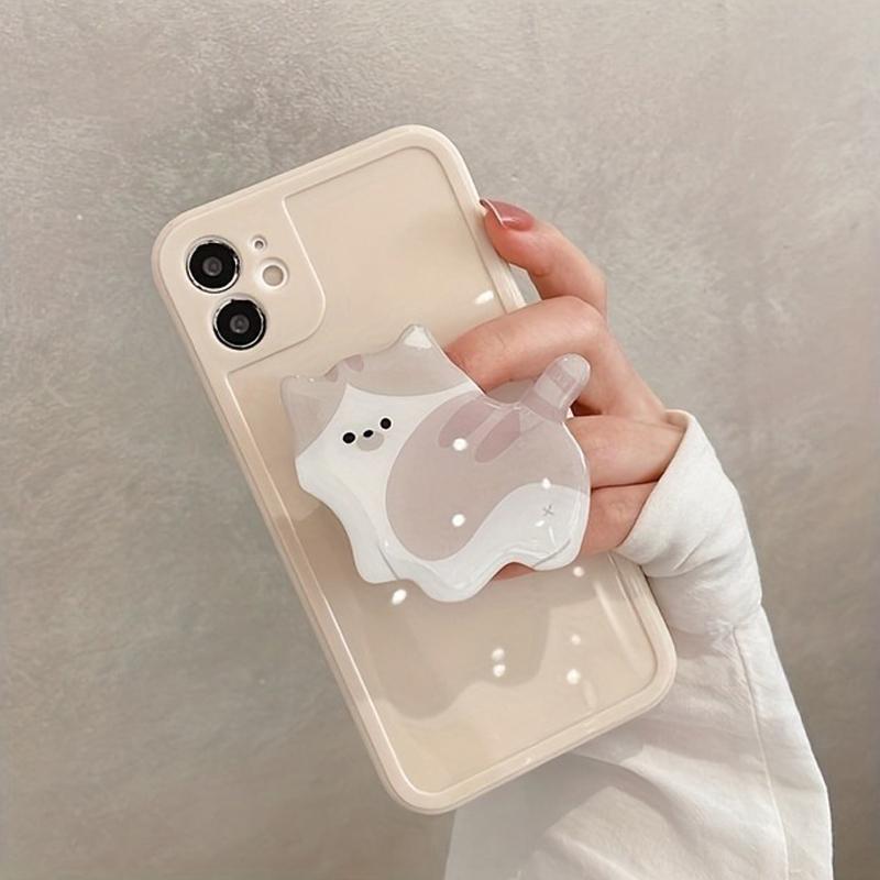 Schattige 3D Kat Acryl Telefoonhouder Griptok Ondersteuning Voor IPhone Samsung Xiaomi Koreaanse Kitten Grip Tok Opvouwbare Vinger Stand Socket
