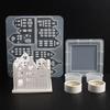 1set Silicone House Molds,Hollowed-Out Castle Shaped Design,Tealight Candle Holder Molds for Concrete Casting,Home Decoration