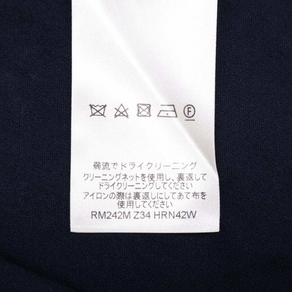 Louis Vuitton Schwarzes HRN42W Signature Kurzarm-Rundhals-Top M NavyUsed