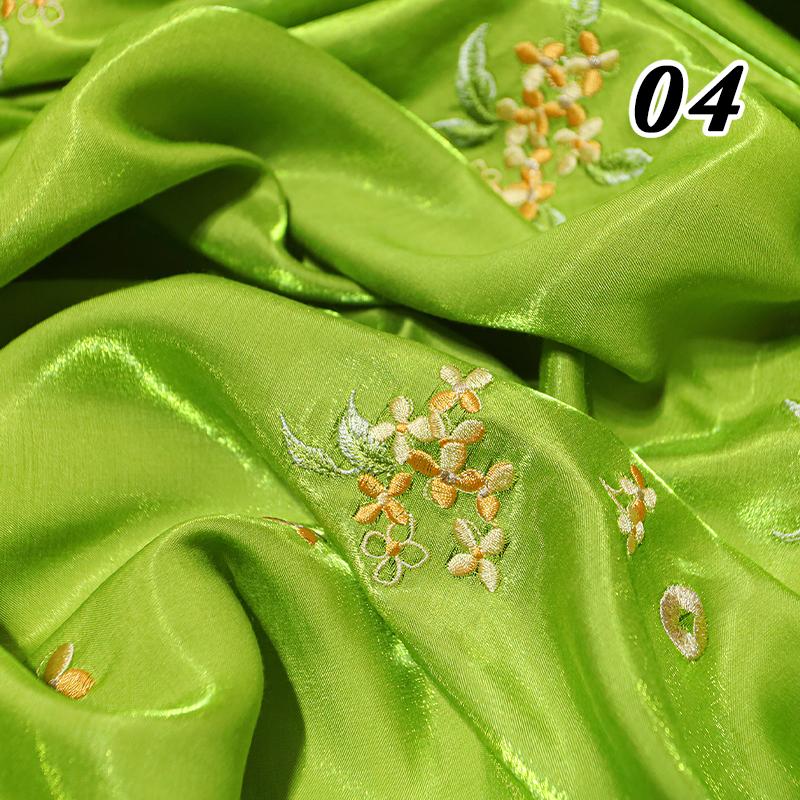 100x150cm Ancient Style Embroidery Fabric Chinese Style Tulle Fabric For DIY Hanfu Cheongsam Wedding Dress Stage Costume Decor