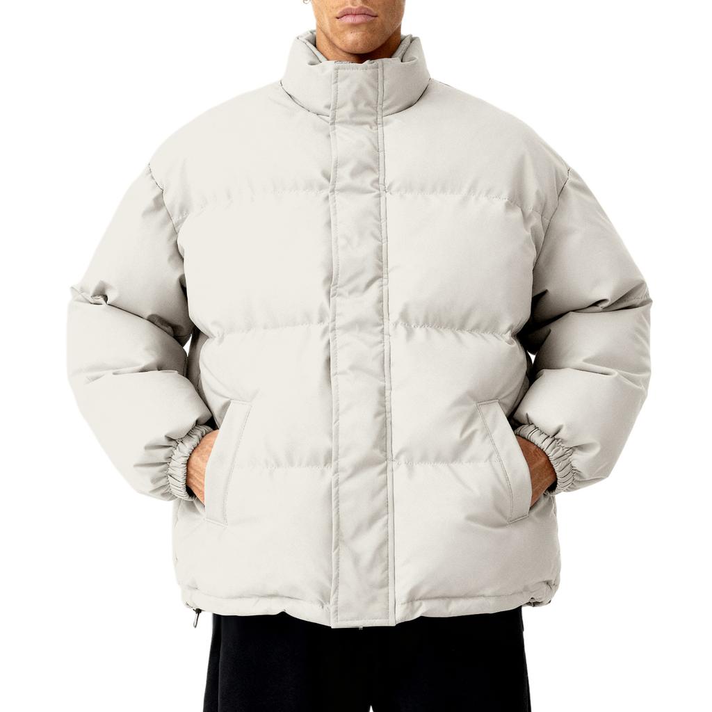 Men's Loose-Fit Casual Down Jacket With Long Sleeves