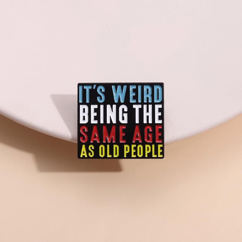 Letter Chic Colorful Pin Beautiful Alloy Brooch For Personalized Apparel And Accessories