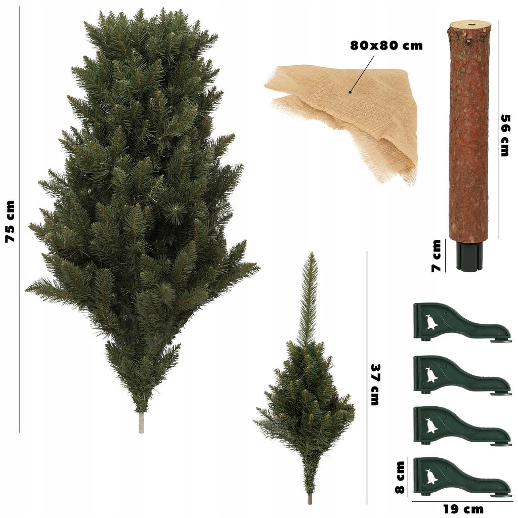 KADAX Choinka Na Pniu sztuczna 160 cm Świerk Naturalny