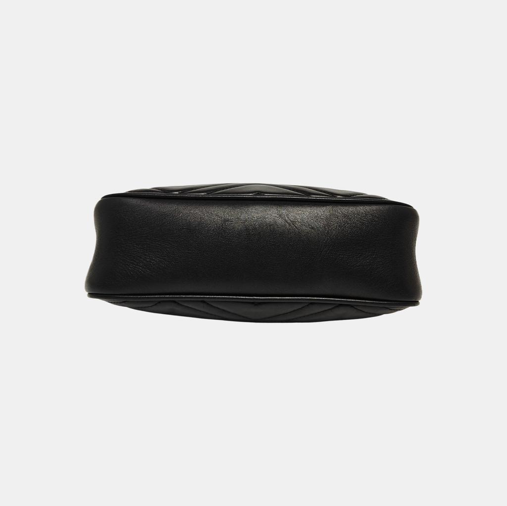[Pre-Owned] Gucci GG Marmont Small Matelassé Shoulder Bag 'Black' - Good #14GGZK2