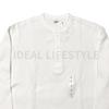 UNIQLO Waffle Henley Neck Long-Sleeve T-Shirt S-4XL Round-hem Men 486104 NWT