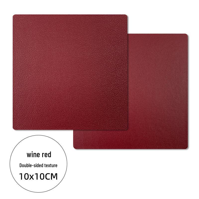 Cross-Border Double-Sided PU Leather Waterproof Non-Slip Coasters - Customizable Corporate Logo Insulation Pads