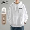 Warrior Men's Solid Color Loose Fit Pullover Hoodie
