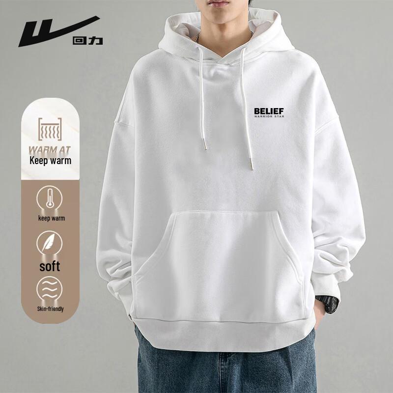 Warrior Men s Solid Color Loose Fit Pullover Hoodie XL
