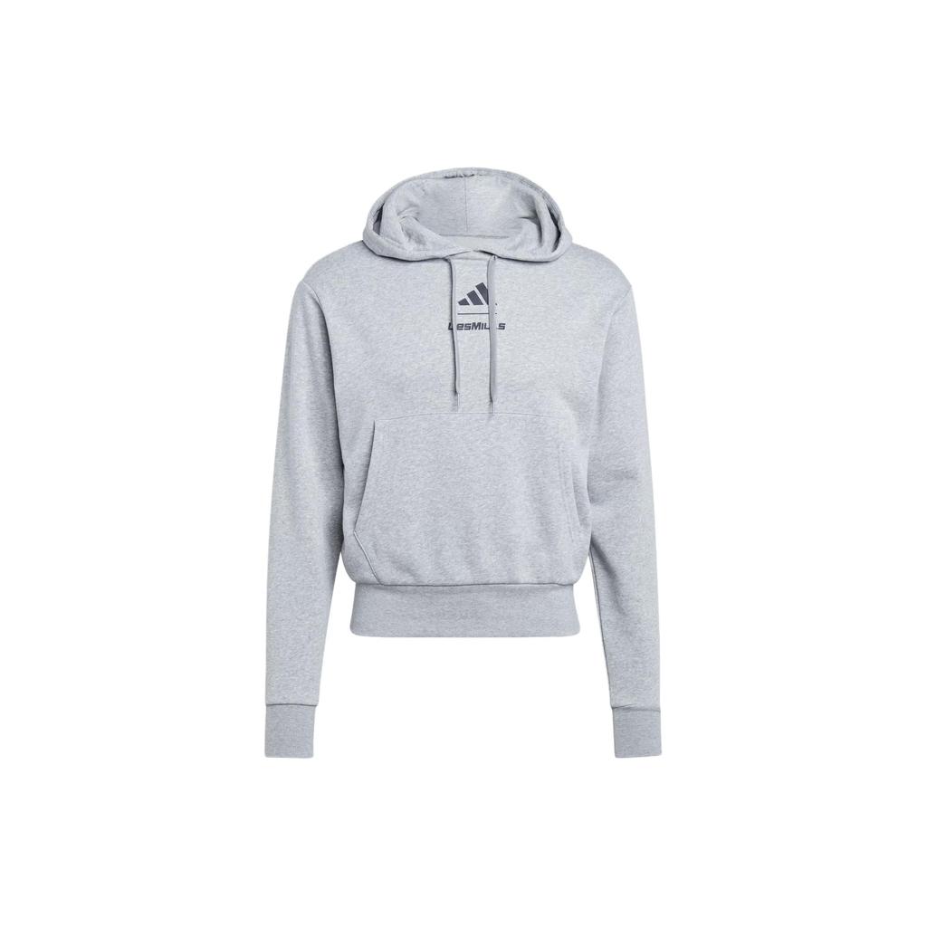 Adidas Les Mills Graphic Hoodie Medium Grey Heather Unisex Streetwear IX7980