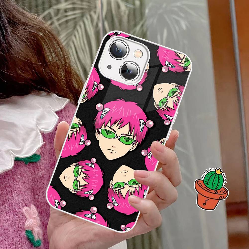 Anime Saiki Kusuo Tempered Glass For Iphone 14 13 12 11 Pro Mini XS MAX 14Plus X XS XR Cover
