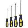 High Strength Phillips & Slotted Screwdriver Set with Non-Slip Magnetic Handle, Chrome Vanadium, High Hardness