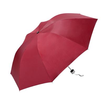 Eight-bone Silver Glue Umbrella, Clear Goods Umbrella, Three-fold Ultra-light Weather and Rain Umbrella, a Large Number of Umbrellas, Brush
