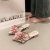 In summer, the new bag head half slippers wear chain, shallow thick heel slippers women