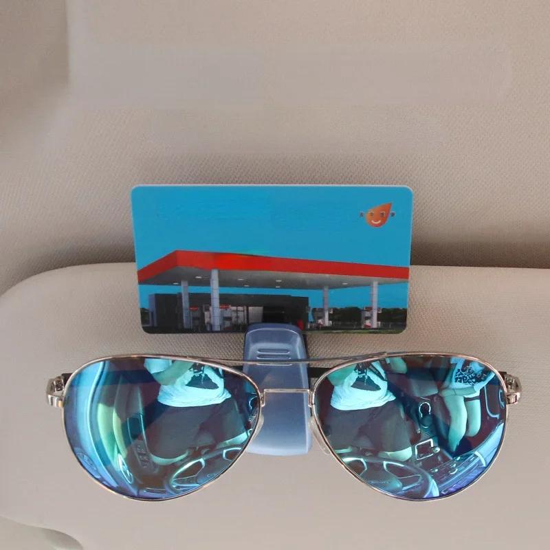 New Car Sun Visor Glasses Holder, Multi-function Sunglasses Business Card and Ticket Holder Glasses Frame Box Car Accessories