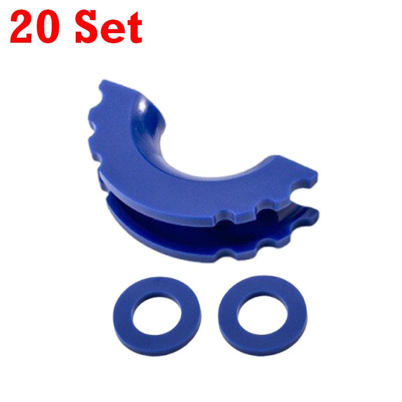 20 Sets 3/4" D-Ring Shackle Protective Cover with Washer Bow Shackles Isolator Anti Collision Covers Automotive Truck Accessory