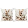 Easter-themed 4-piece Pillowcase Set With Retro Bunny And Egg Patterns. Size Sofa And Bed Headboard Cushion Covers. Skin-friendly And Fabric