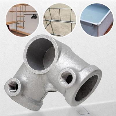 Pipe Fitting Connector Aluminum Alloy Steel Circular Pipe Connector Elbow Corner Frame Fasteners DN15 DN20 DN25 1 Inch