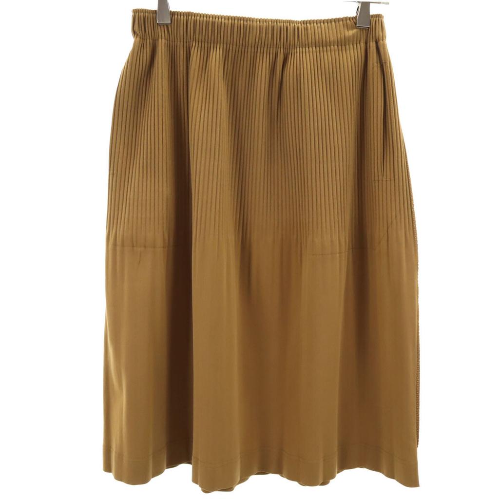 ISSEY MIYAKE me made in Japan Midi length Pleated skirt Brown Women Used