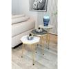 3-piece Nesting Coffee Table And Coffee Table Set Gold Octagonal Coffee Table Set Wire Leg Coffee Table Set
