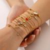 Jewelry, Stainless Steel Zircon Adjustable Bracelet 18K Gold Women'S Jewelry