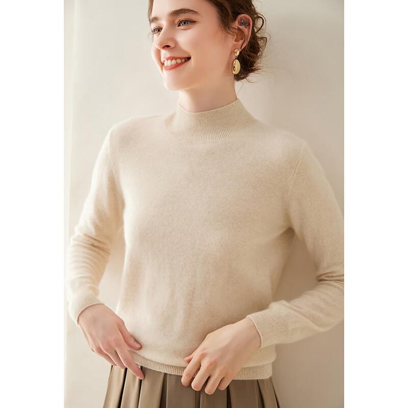 Fanzhen Women's 2024 Fall/Winter Turtleneck Cashmere Blend Sweater