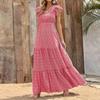 Women Maxi Dress Long Floral Print Ladies Summer V Neck Casual Holiday Sundress