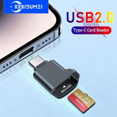 Lettore di Schede USB 2.0 TF Memory Mini Lettore di Schede Supporto Capacità 2TB Trasferimento ad Alta Velocità Adattatore Dispositivo Type-C Per Telefono
