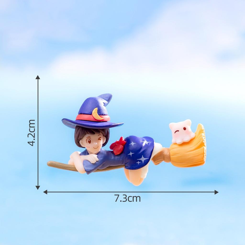 Car Center Console Decorative Ornaments Micro Landscape Creative Halloween Witch Ghost Pumpkin Mini Ornaments