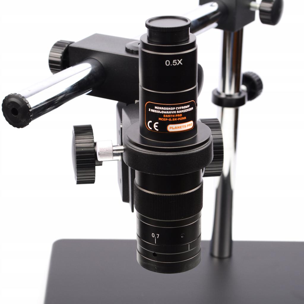 Rosfix Mikroskop Cyfrowy Earth Pro MCEP-0.5X-PZRR – Regulowane Ramię 7x-45x | Oświetlacz 56xLED | Kamera TUCANA