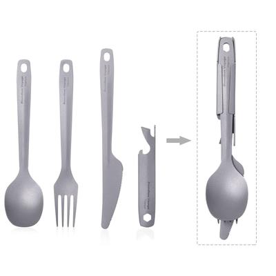 Boundless Voyage Titanium Cutlery Set Spoon Fork Knife Camp Cutlery Made of Titanium Lightweight Sturdy No Rust Compact Cutlery Set Daily Use Solo