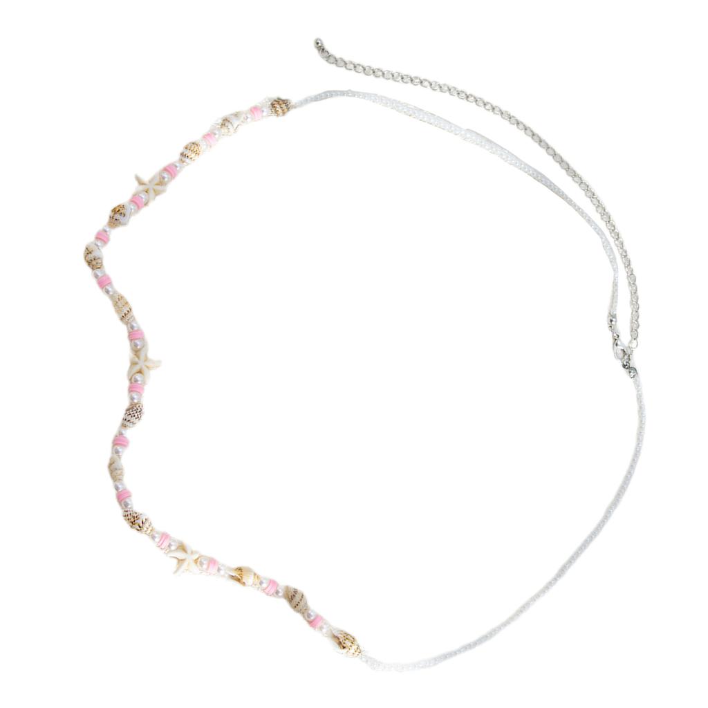 Summer Beach Body Chain Adjustable Colorful Beads Waist Chain Jewelry Stackable Belly Chain for Women Lady Girls