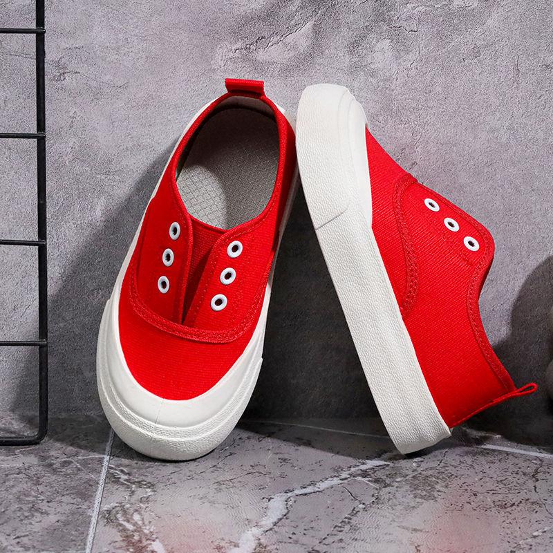

New Canvas Shoes Simple Fashion Classic Kid Shoes Versatile Soft Soled Girl Sneaker Breathable Daily Boy Shoe Light Casual Shoe 24insole16.5cm красный