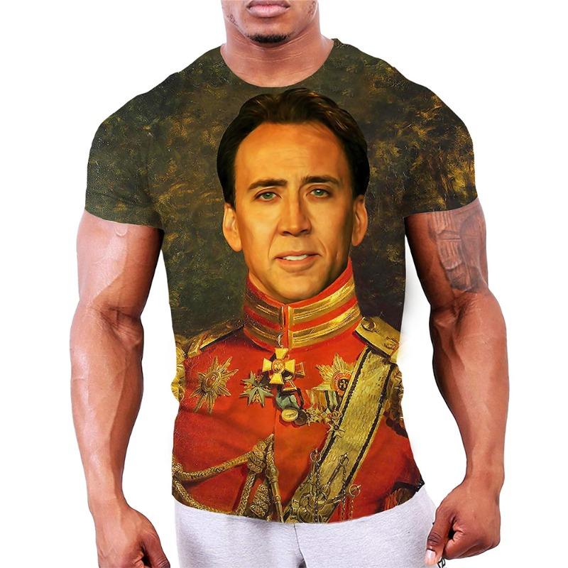 Summer Hot Selling Personalized Fun Creative Actor Pattern 3D Printed Hip Hop Harajuku Short sleeved T-shirt