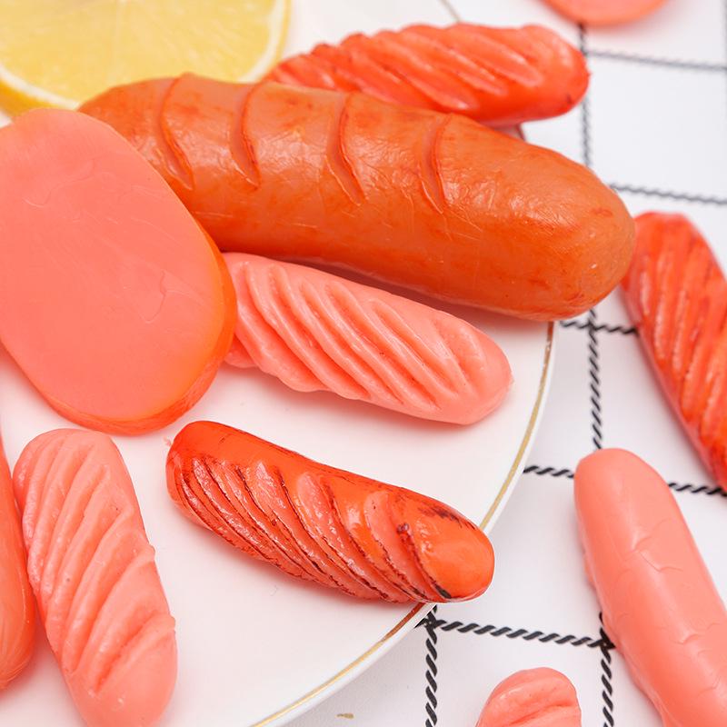 Simulation Food Keychain: Hot Dog, Cured, Ham, Taiwanese Grilled Sausage Prop