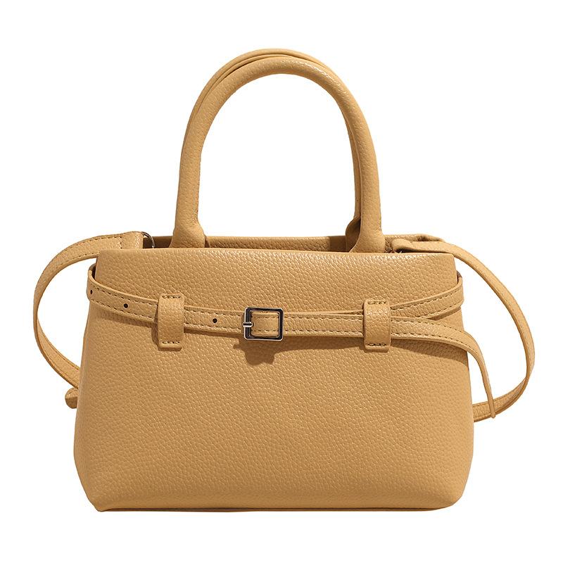 Wholesale Simple Temperament Portable Platinum Bag Women's Business Commuter Style Advanced Lychee Pattern Messenger Bag