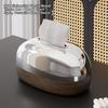 Retro Tissue Storage Box Wood Grain Light Luxury Napkin Holder Paper Container Living Room