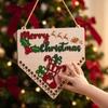 Wooden Christmas Countdown Calendar Decorative Board Hanging Christmas Decoration Ornaments Wall-mounted Xmas Advent Calendar
