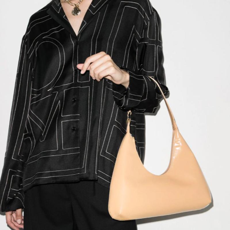 By Far Amber Series Leather Vintage Semi-Gloss Underarm Shoulder Bag Women shoulder bag Cream 20PFAMRSCEWLAR