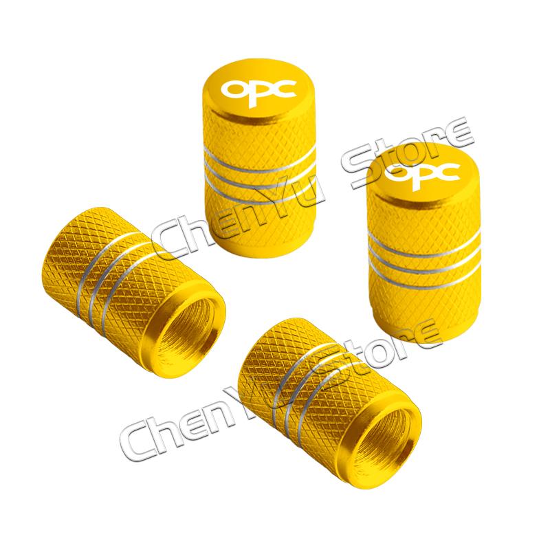 4Pcs OPC Logo Car Metal Wheel Tire Valve Caps Stem Case Dust Cap For Opel Astra Insignia Corsa Rocks Junior Accessories Styling