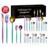 Stainless Steel 30-Piece Tableware Steak Knife, Fork and Spoon 5 Main Pieces Tableware Suit