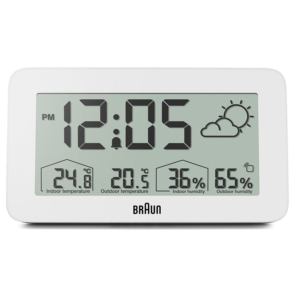 Beulaun Bc13 Digital Alarm Desk Clock Temperature Humidity Weather Forecast