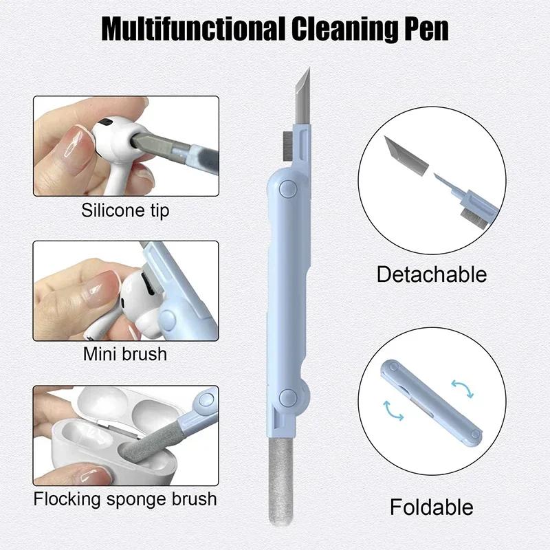 2025 New Multifunctional Cleaning Kit Laptop Keyboard Cleaning Brush Mobile Phone Screen Cleaning Bluetooth Headset Cleaning Pen