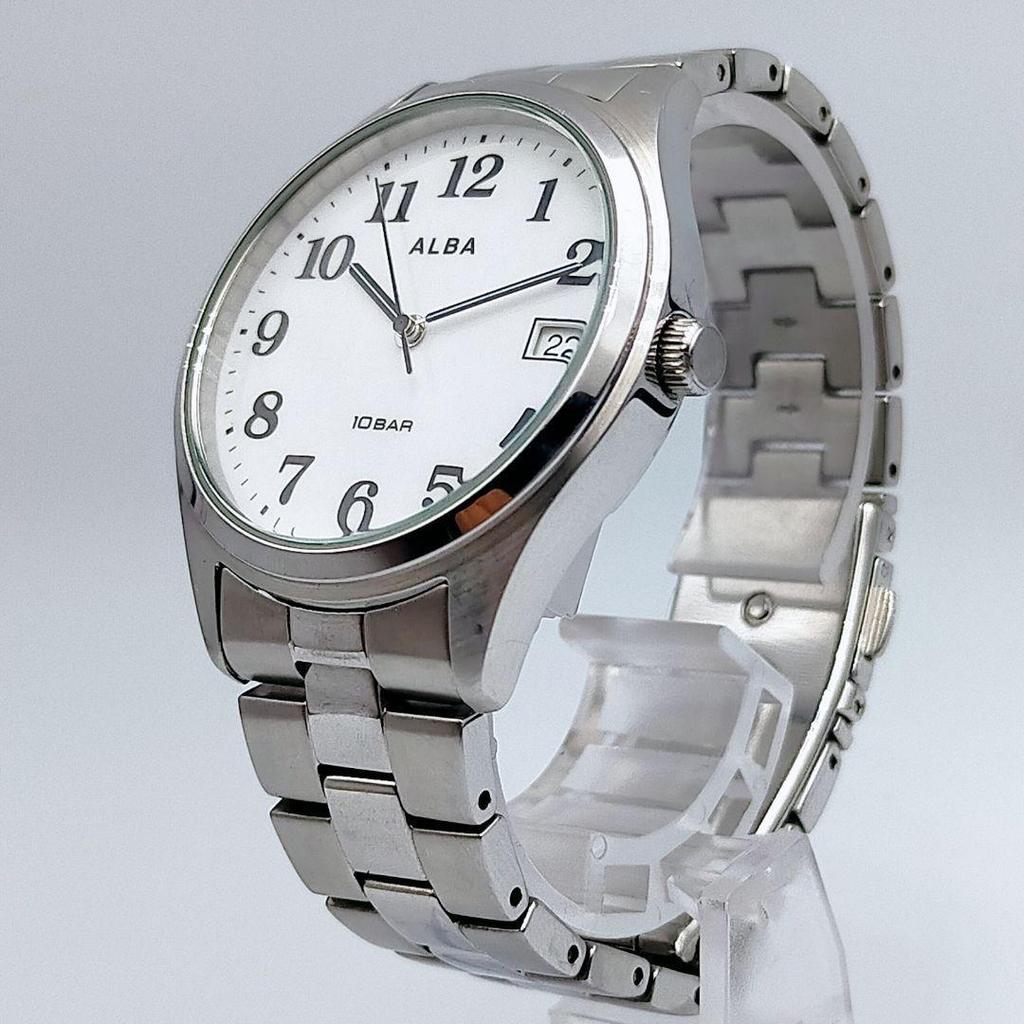 ALBA Seiko 10 ATM Water White [Excellent Condition/ Battery Replaced/ ] Watch, Resistant