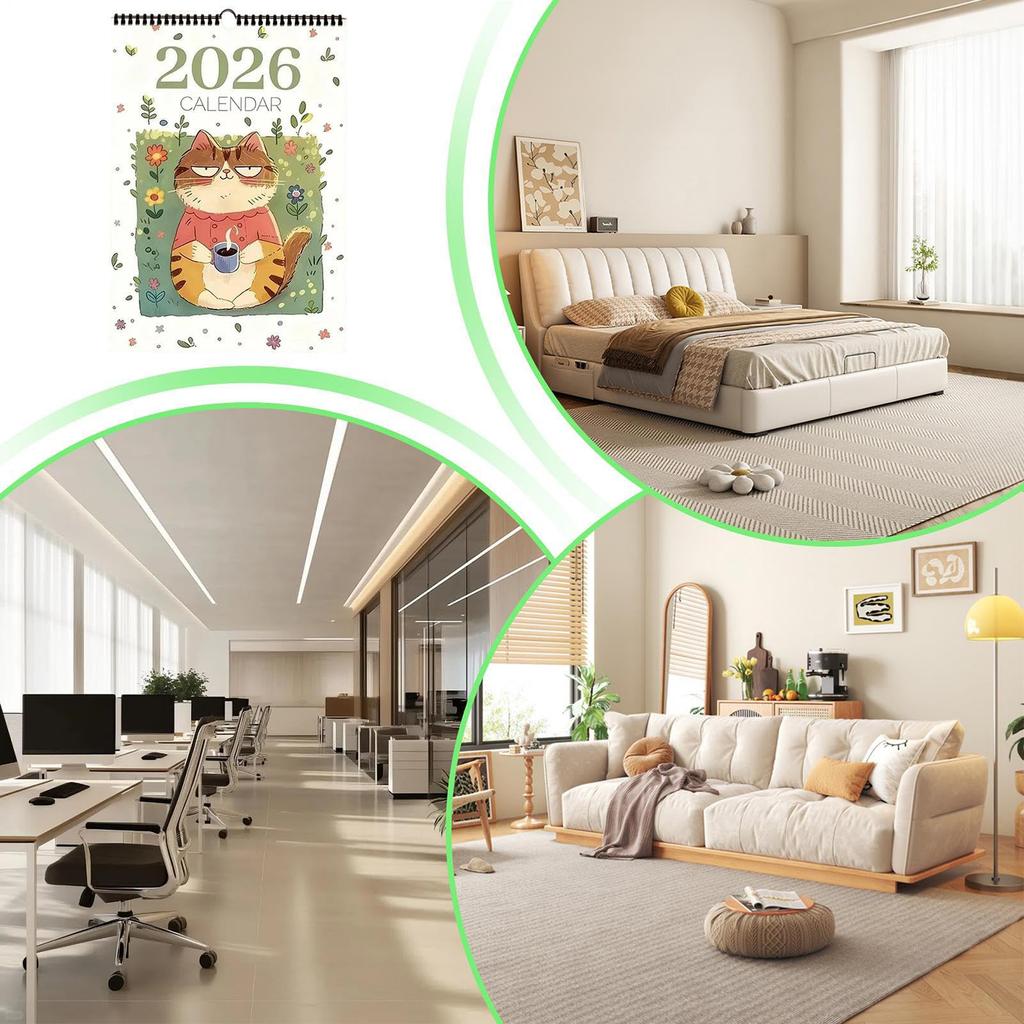 Wandkalender, Handgeschilderde Wandplanner, 12 Maandelijkse Kalender Decoratie Huis Kamer Studie School Planning Organisatie