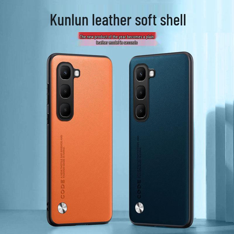 Infinix HOT 70 Phone Case: Business Anti-Fall Plain Leather Cover