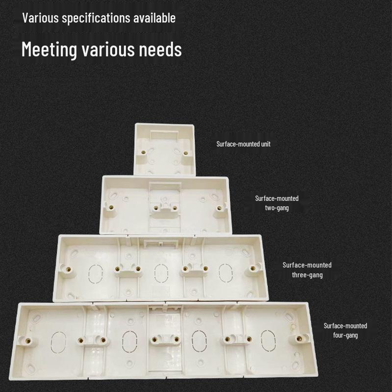 86 Bottom Surface Mount PVC Junction Box - Thickened, Flame Retardant Wiring Box