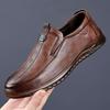 Men's Autumn Leather Non-Slip Slip-On Driving Shoes
