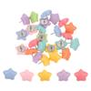 30Pcs Five Pointed Star Thumb Tacks Colored Resin Flat Push Pins for Office Classroom Home Cork Board Notice Board Travel Map