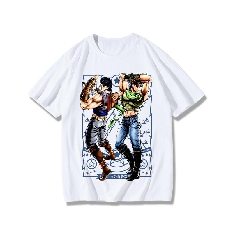 JoJos Bizarre Adventure Animation Derivatives TShirt Jotaro Kujo Star Platinum Kira Yoshikage Printing Mens and Womens Tops